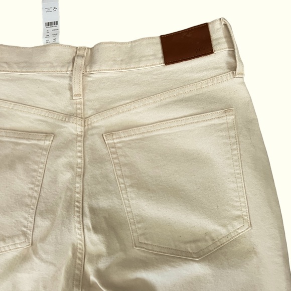 J.CREW Wide Leg Trouser Jean Ivory New Women’s Size 30 Spring 22 Has Stretch - Picture 5 of 9